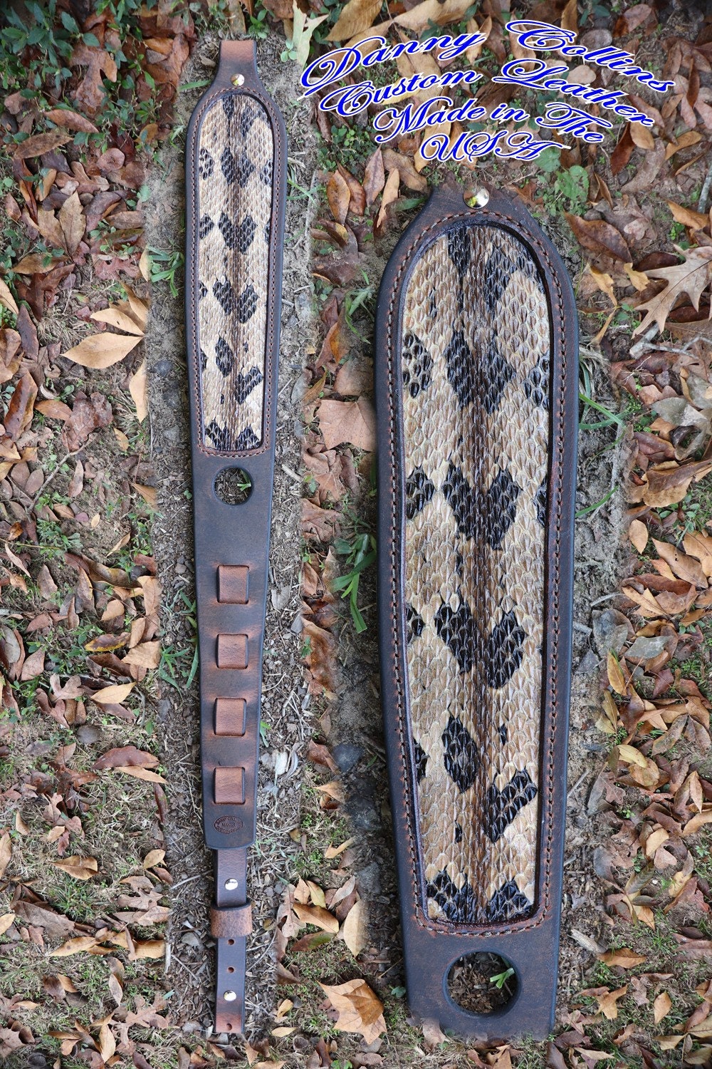 Rattlesnake Rifle Sling, Snake Skin, Buffalo Rattlesnake Rifle Sling, Timber Rattlesnake Rifle Sling