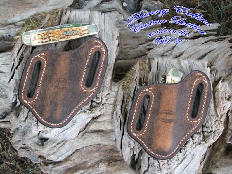 Case Trapper sheath Buffalo leather Pancake Knife Sheath Etsy
