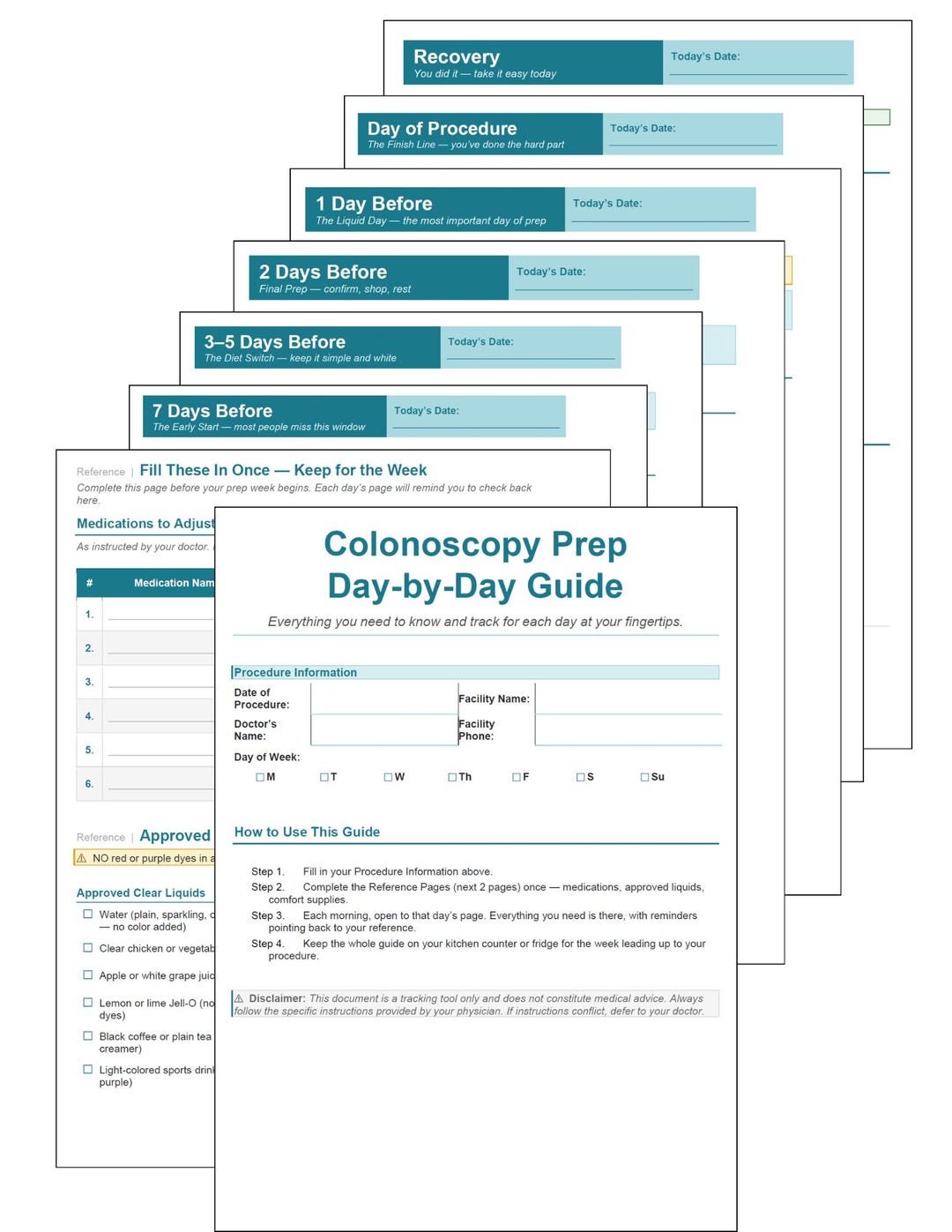 Step By Colonoscopy Guide.pdf Ultimate Colonoscopy Prep Guide | 7-page Printable Timeline & Intake ...