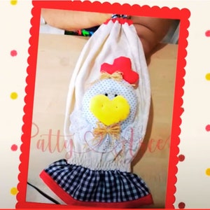 PATRÓN Diy de Costura Pdf Guarda Bolsas Gallina Fácil, Elabora a mano y a máquina, imprime tamaño Carta VIDEO Tutorial Descarga Inmediata