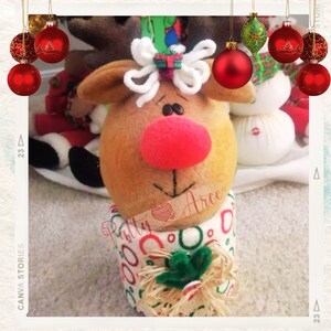 Reindeer Confectioner PDF Patterns, Candy Gift, Christmas Decor, Free Tutorial, Handmade DIY, Candy Box