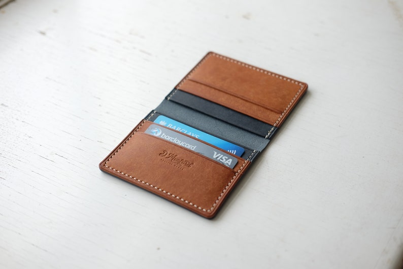 Bifold Leather Wallet Etsy