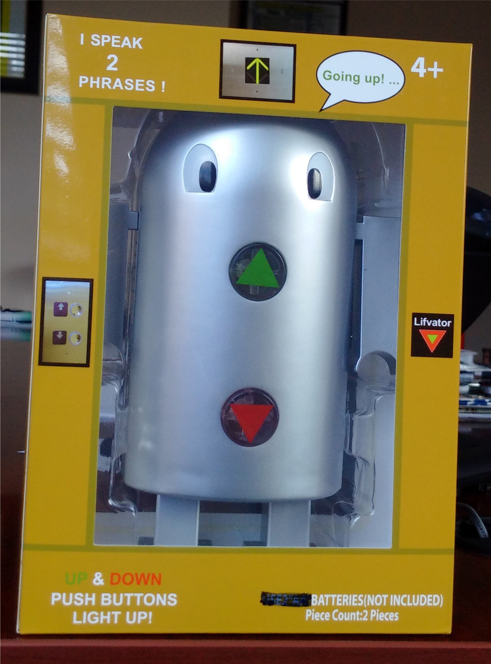 Liftvator a Educational Elevator Toy, Simulates a Hall Elevator Push Buttons. Lifvator a Kid