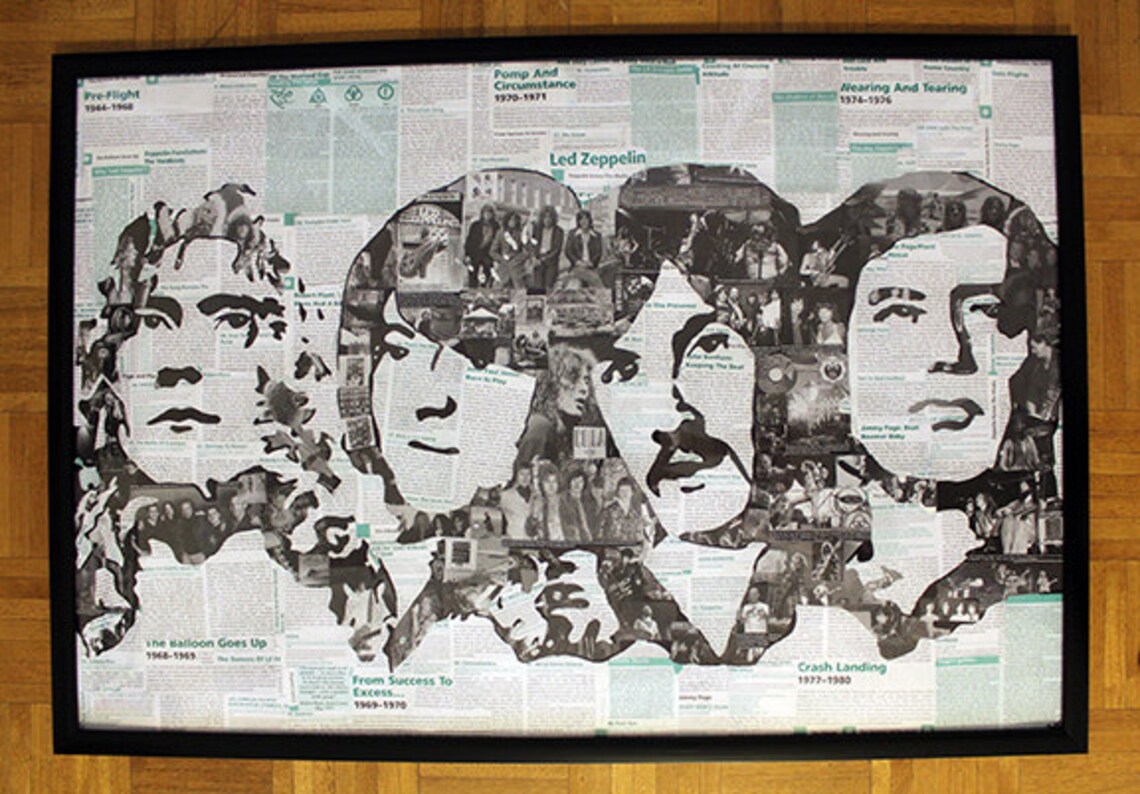 Led Zeppelin Trivia Collage Etsy