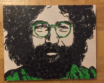 Jerry Garcia Guitar Pick Portrait