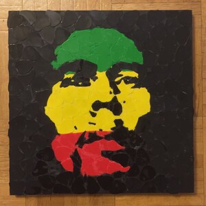 Bob Marley made from Guitar Picks (SMALL)