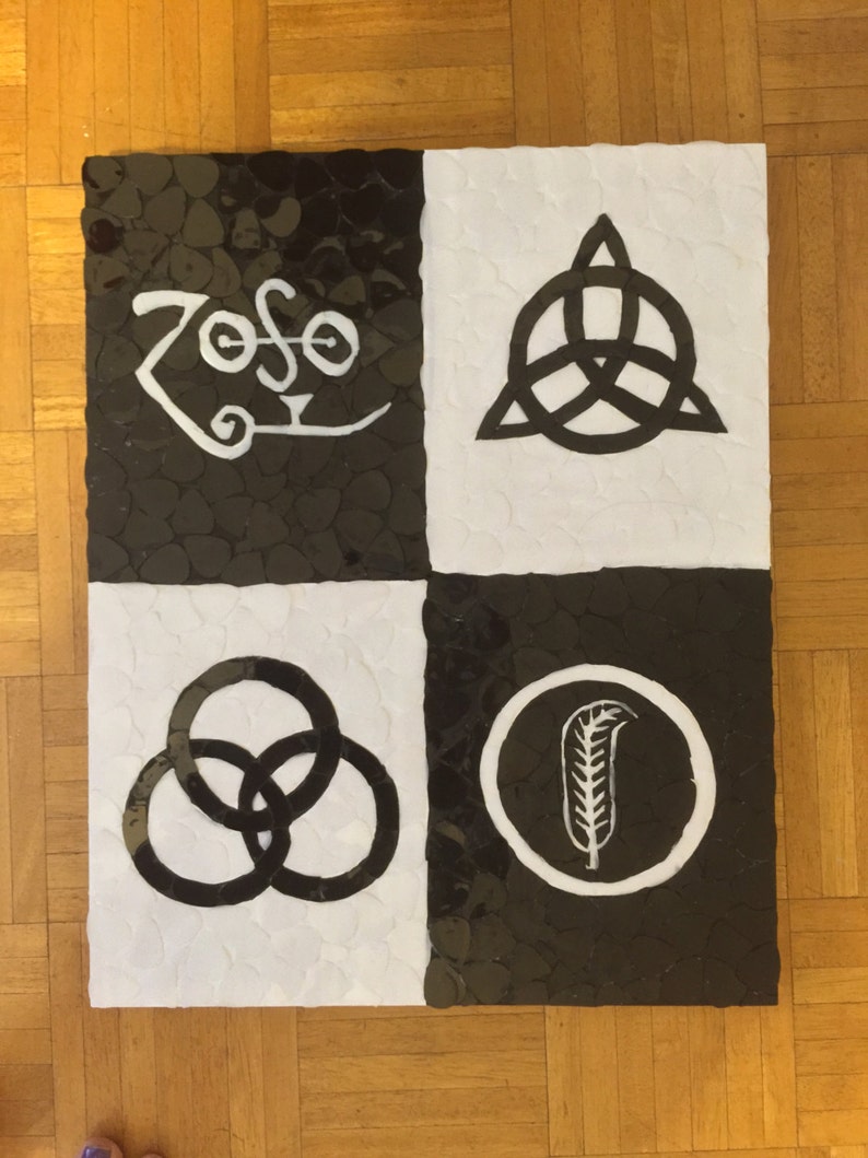 Led Zeppelin Symbols Out of Guitar Picks - Etsy