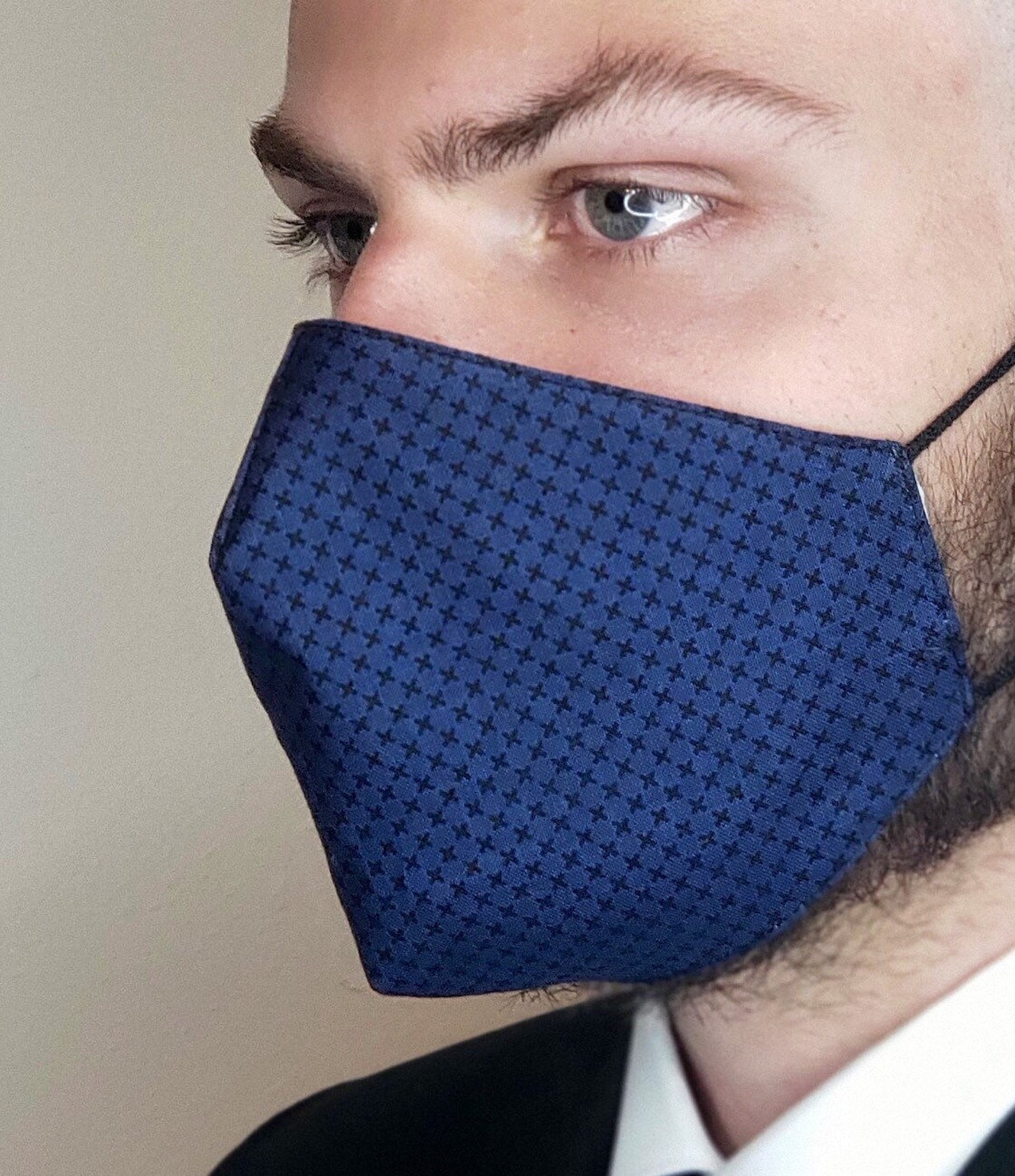Mens Face Mask for LARGE Noses Formal Navy Black Gray Etsy