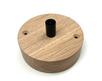 Canopy round oak wood - junction box - hanging lamp