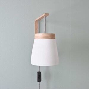 plug in wall sconce wall light grey or white weiß - white