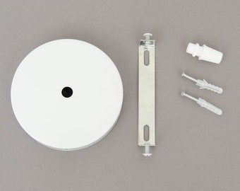 Auvent - boîte de jonction de lampe - blanc brillant - lampe suspendue - luminaire suspendu - 1x sortie de câble