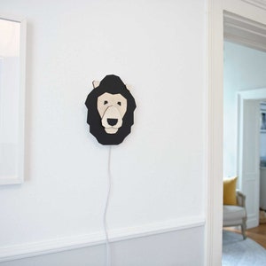 Applique pour enfants lion avec LED dans l'UE prise US/UK image 3