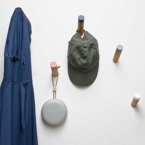 Garderobenhaken Wandhaken minimalistischer Eichenholz Wandhaken im skandinavischem Design Bild 9