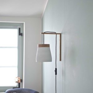 plug in wall sconce wall light grey or white image 6