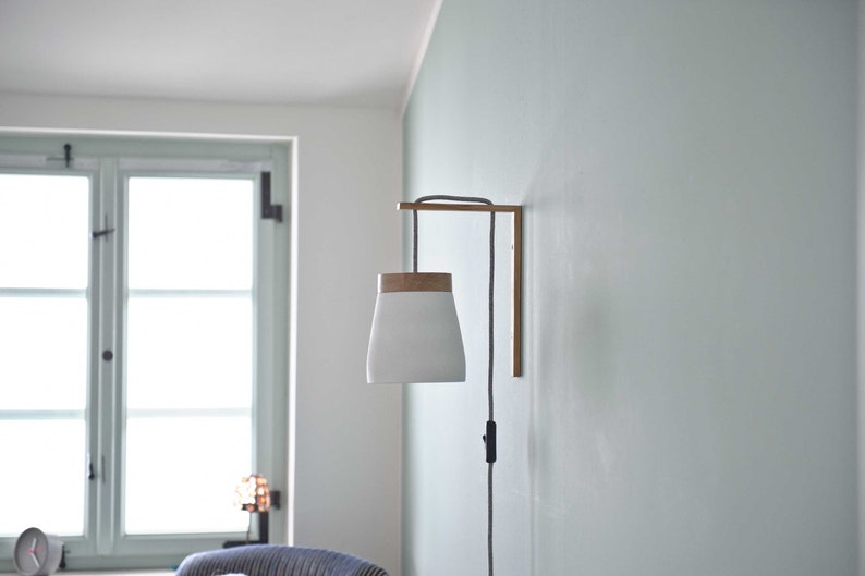 plug in wall sconce wall light grey or white image 6