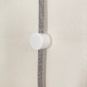Wall pin - ceiling pin cable guide for textile cable - single or sets