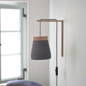 plug in wall sconce wall light grey or white