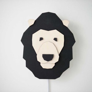 Applique pour enfants lion avec LED dans l'UE prise US/UK image 2