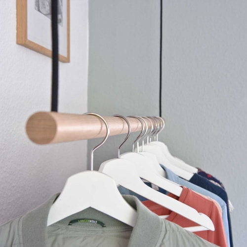Leather Hanging Clothing Rack Rod Holder Ceiling Mounted Etsy Singapore