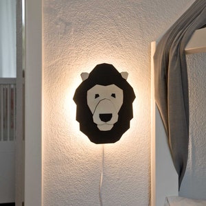 Applique pour enfants lion avec LED dans l'UE prise US/UK image 7