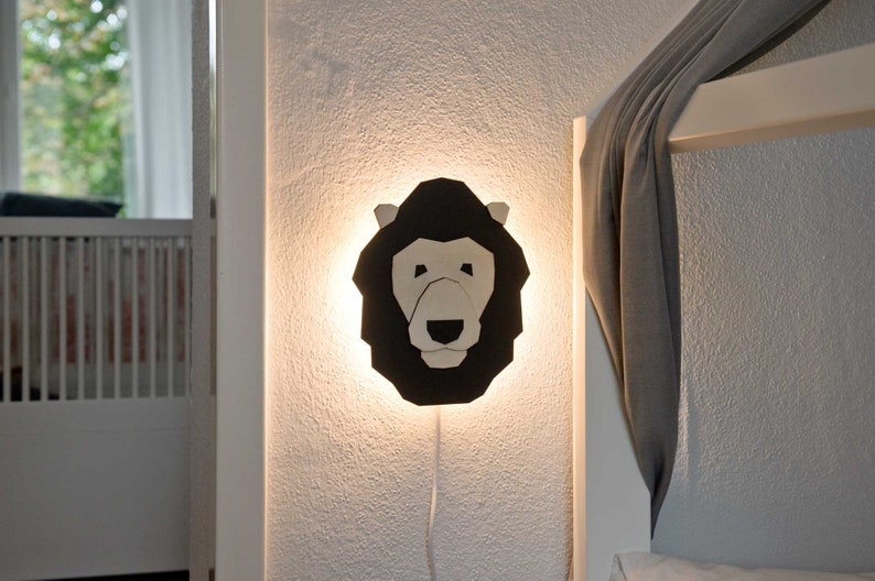 Applique pour enfants lion avec LED dans l'UE prise US/UK image 7