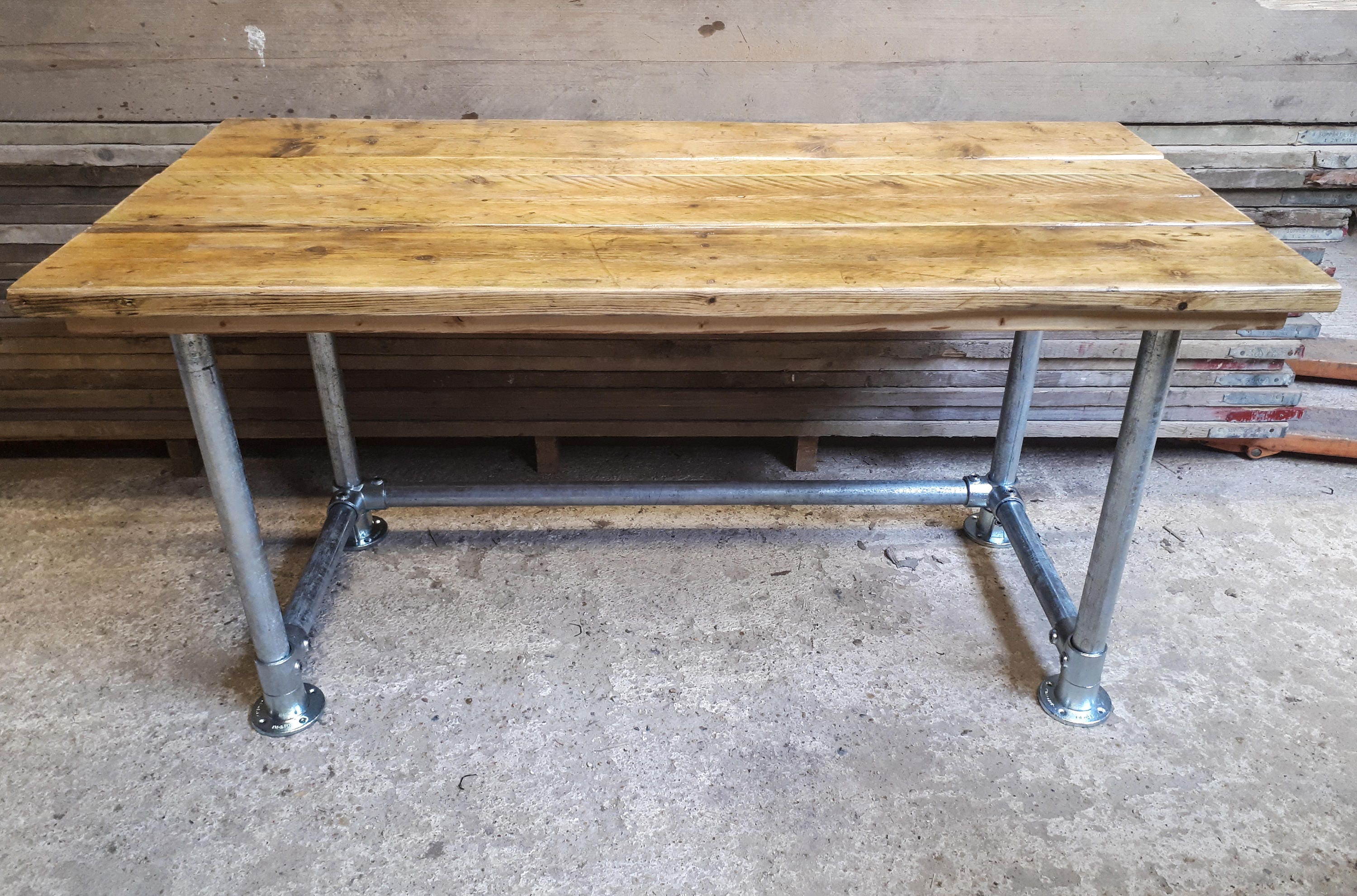 Scaffold Tube Reclaimed Scaffold Board Rustic Industrial Look Desk