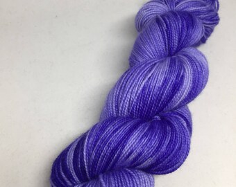 Hand dyed purple tonal sock yarn, purple sock yarn hand dyed