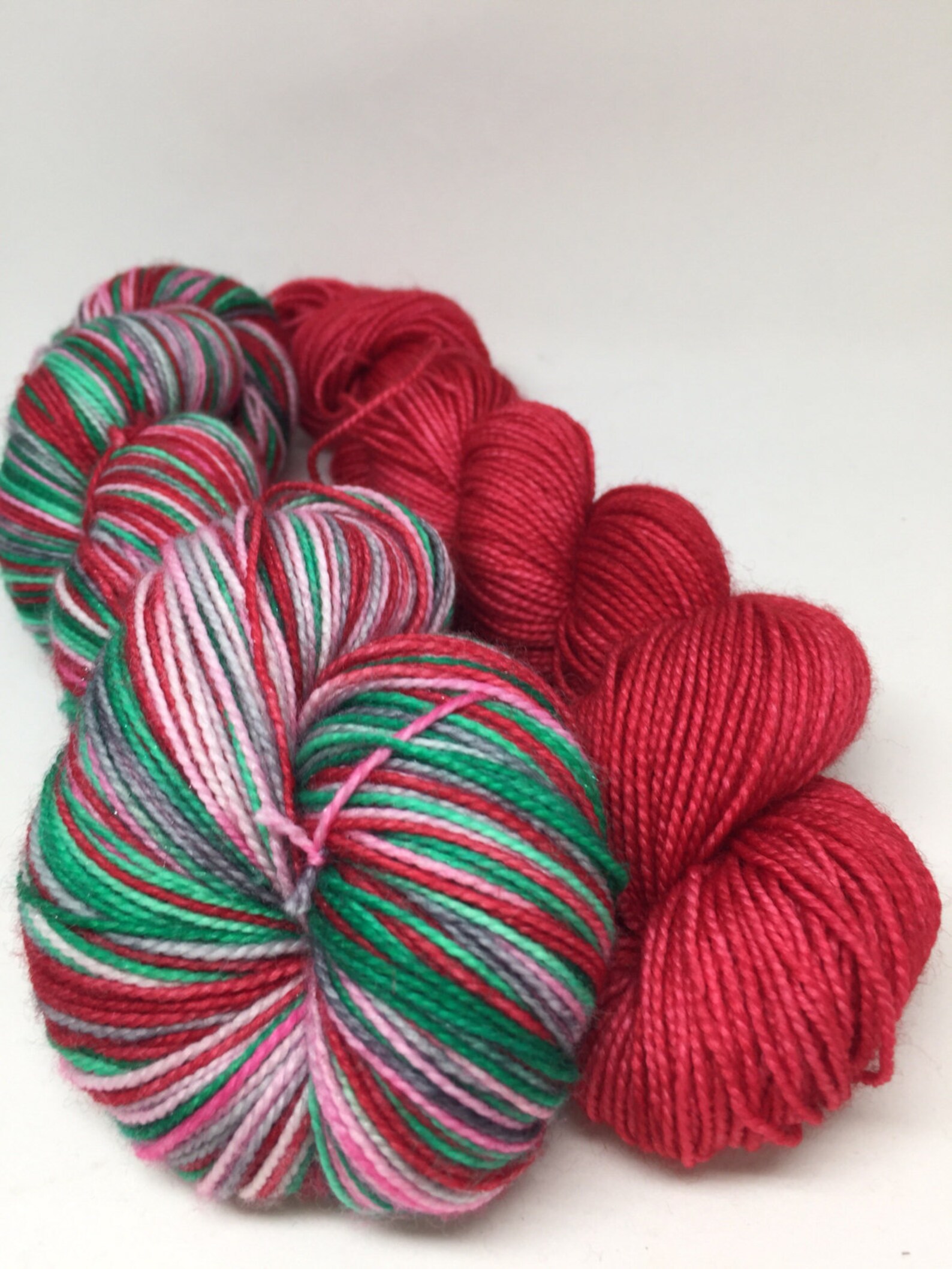 Hand dyed Christmas sock yarn perfect for your Christmas Etsy