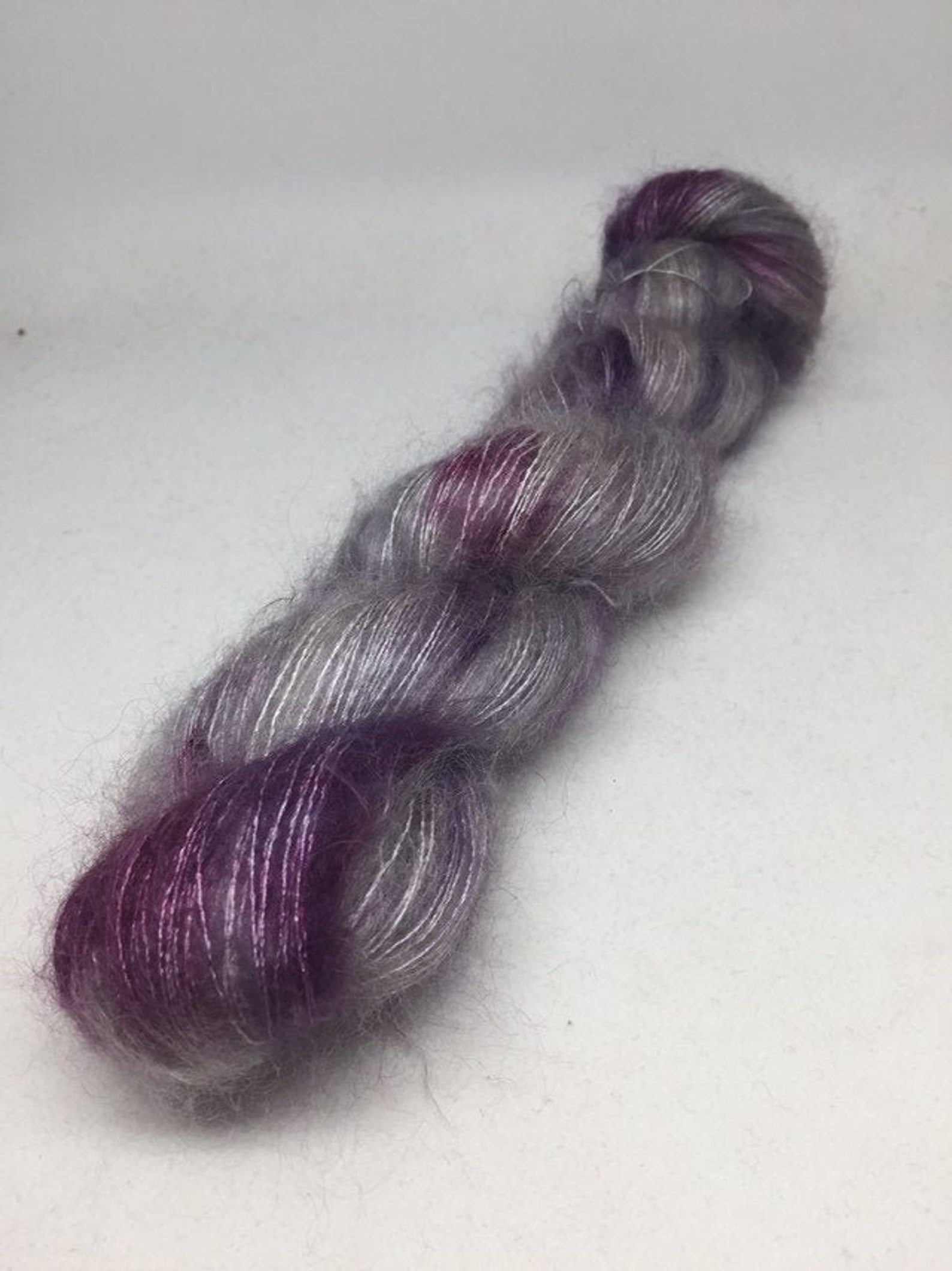 Hand dyed mohair and silk blend lace yarn lace mohair Indie Etsy