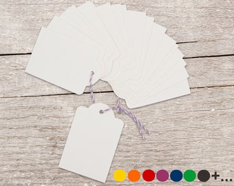 Gift tags, blank, different colors and sizes