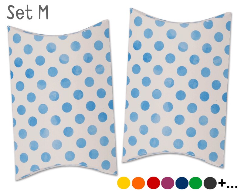 Pillow boxes, watercolor polka dots image 2