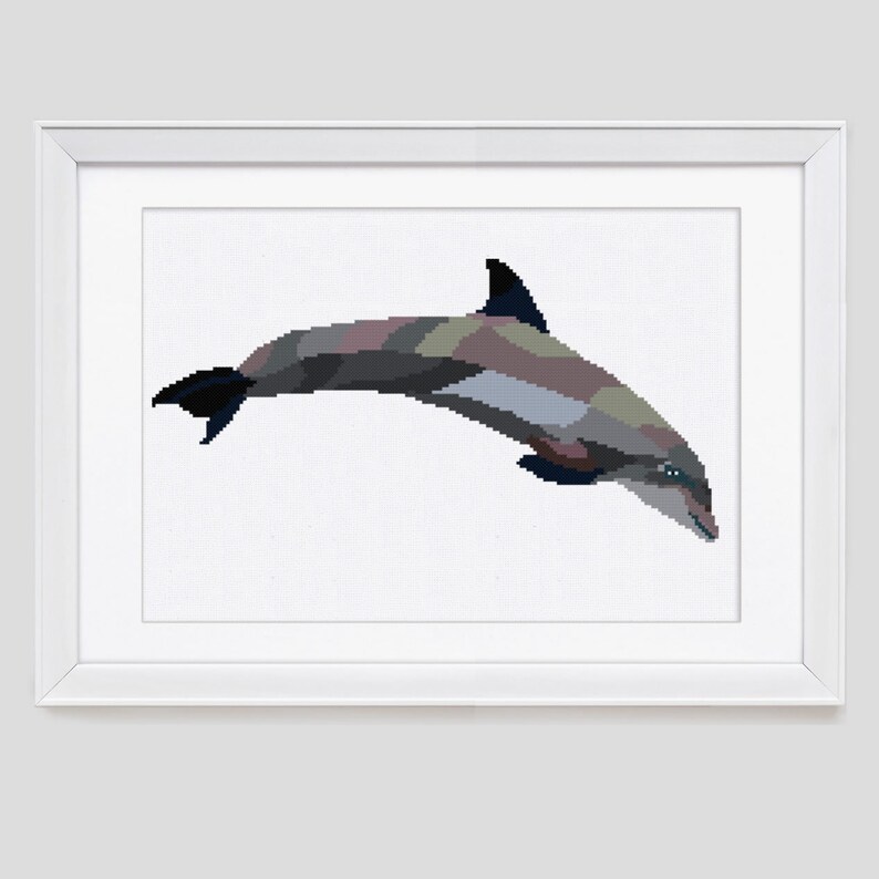 Cross Stitch Pattern Dolphin Counted Cross Stitch Dolphin Etsy