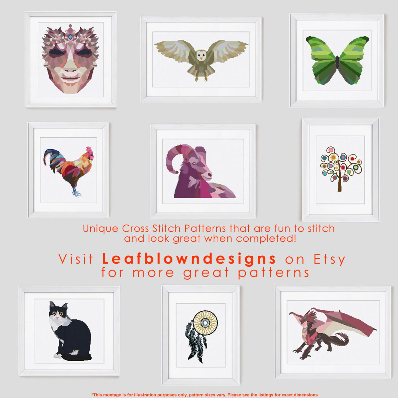 Salmon Cross Stitch Pattern Salmon Counted Cross Stitch Etsy