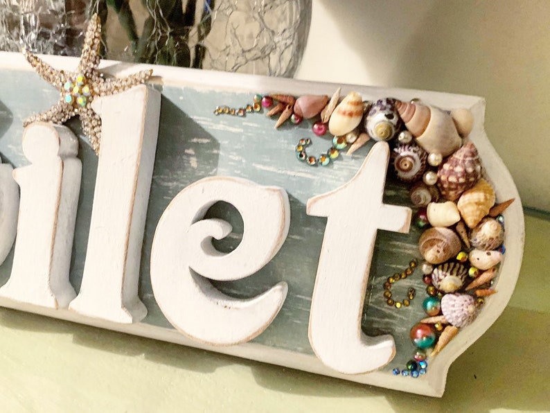 Bathroom / Restroom / Toilet Door Plaque Beach Theme Beach Etsy