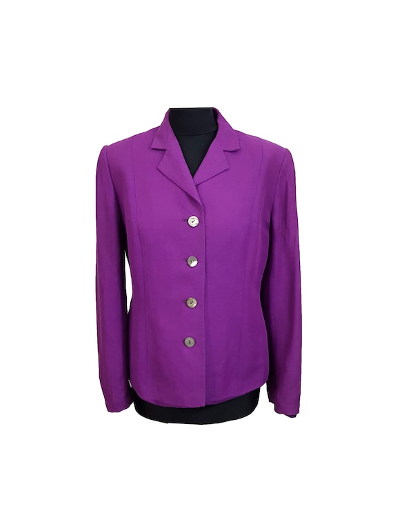 purple evening jacket