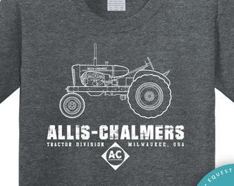 Chemise Allis Chalmers pour tracteur, nouveauté*Jeunesse* | Tracteur pour jeunes | Chemise de ferme | Chemise de ferme pour jeune | Pays | T-shirt unisexe pour jeunes
