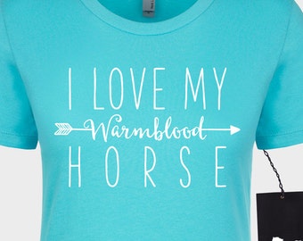 Équitation j/' aime mon cheval T-shirt LOVE Cœur équitation T-shirt unisexe S-XXL