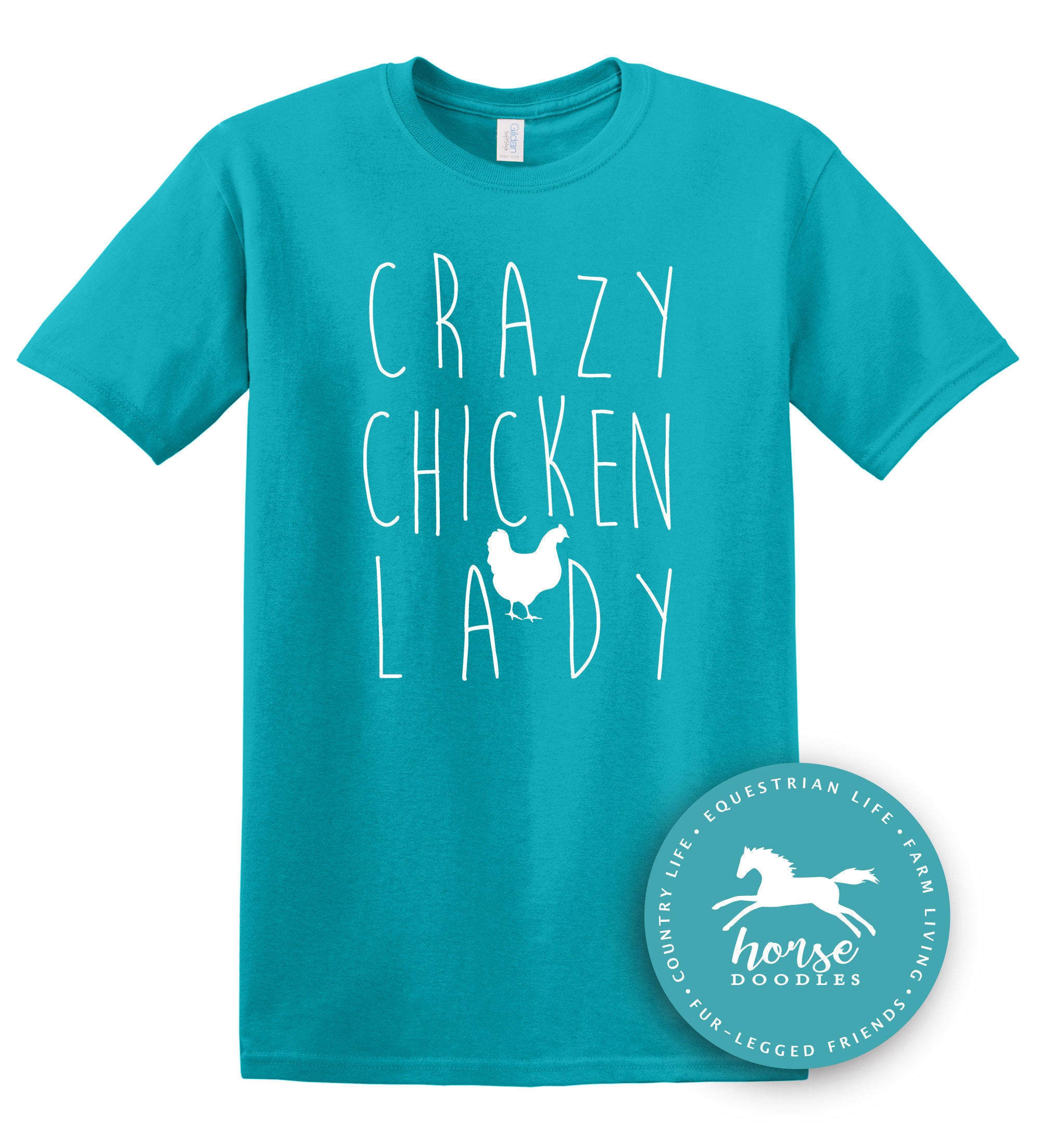 Crazy Chicken Lady Barn Life Farm Girl Farm T Shirt | Etsy