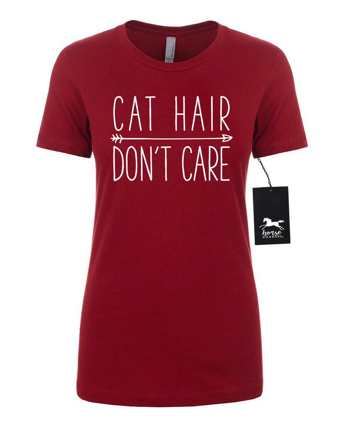 Cat Hair Don't Care Arrow Cat T Shirt Feline Cat Etsy