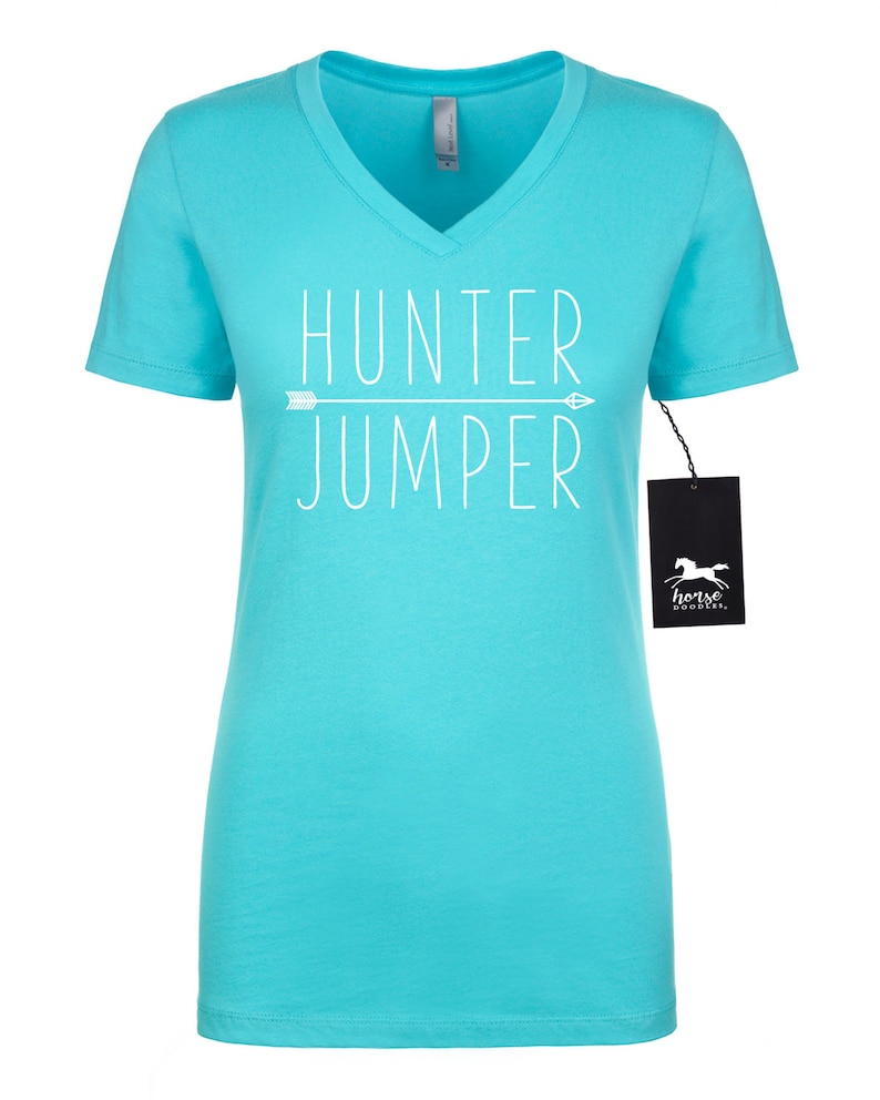 Hunter Jumper Horse Equestrian Women's Fitted Vneck Etsy