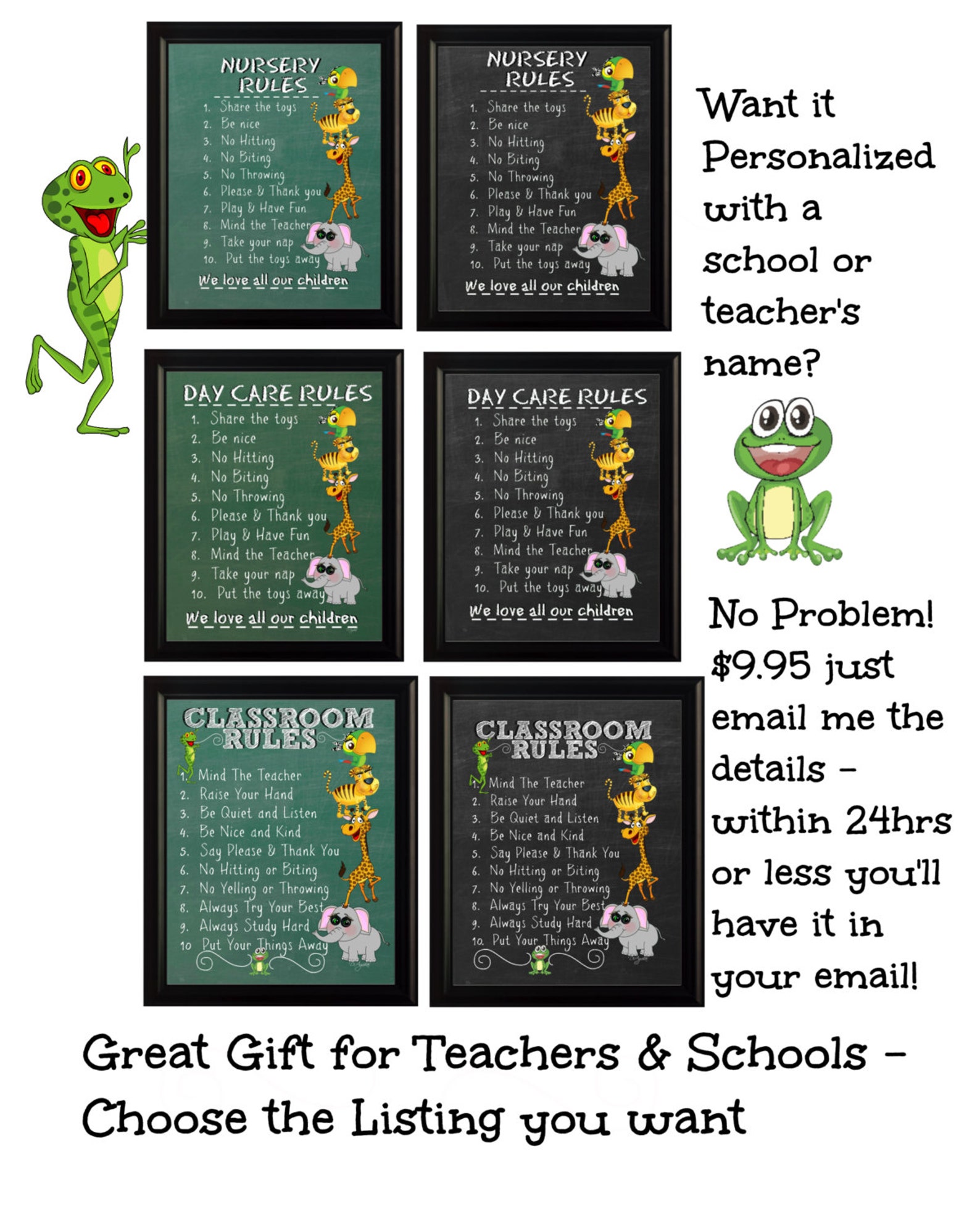 Classroom Rules Sign Teachers Kindergarten3rd grade Perfect Etsy