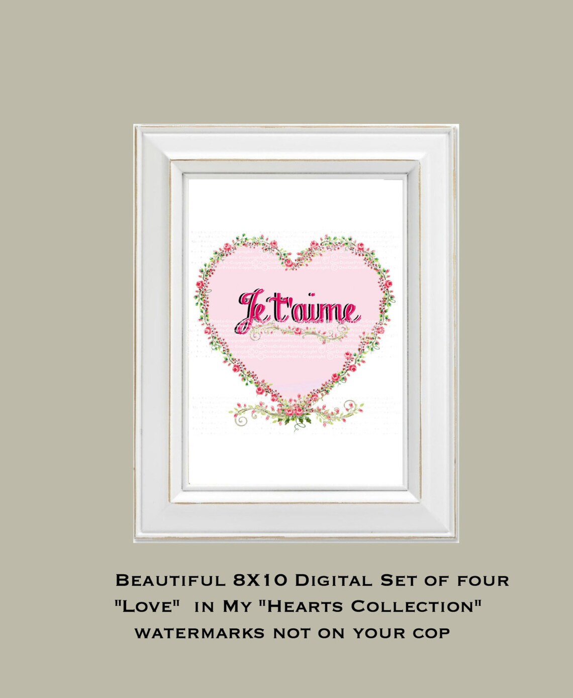 LOVE SET 4 Digital Prints My Hearts Collection Etsy