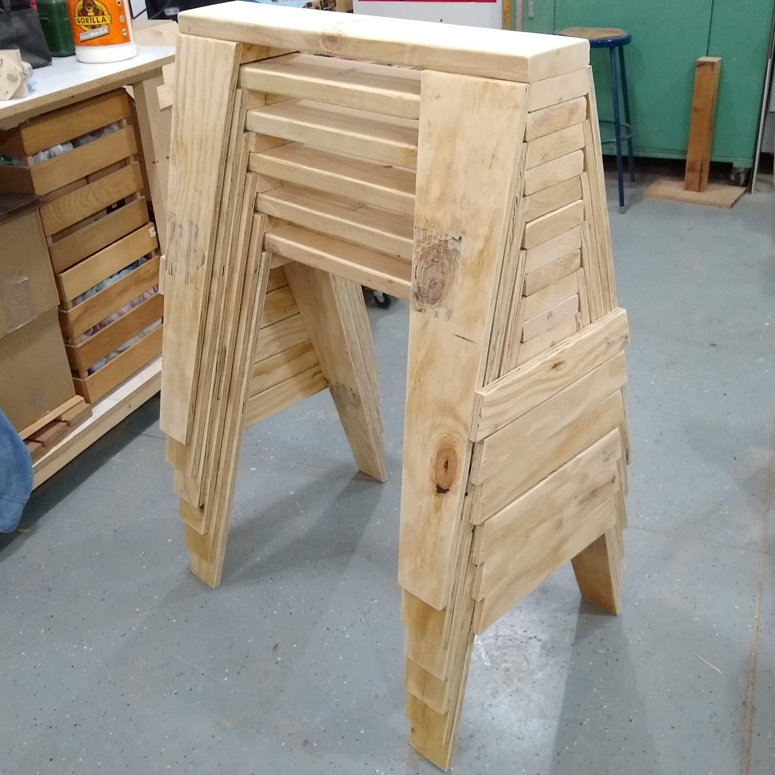 Sawhorse PLANS Set of 6 Sawhorses Plywood & 2x6s Instant Etsy