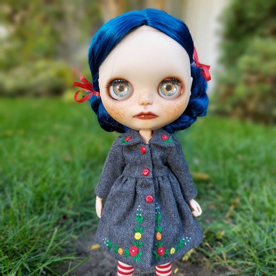 Blythe tweed embroidary coat