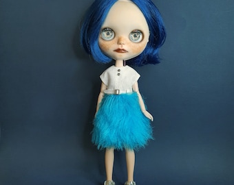 Blythe fluffy blue dress