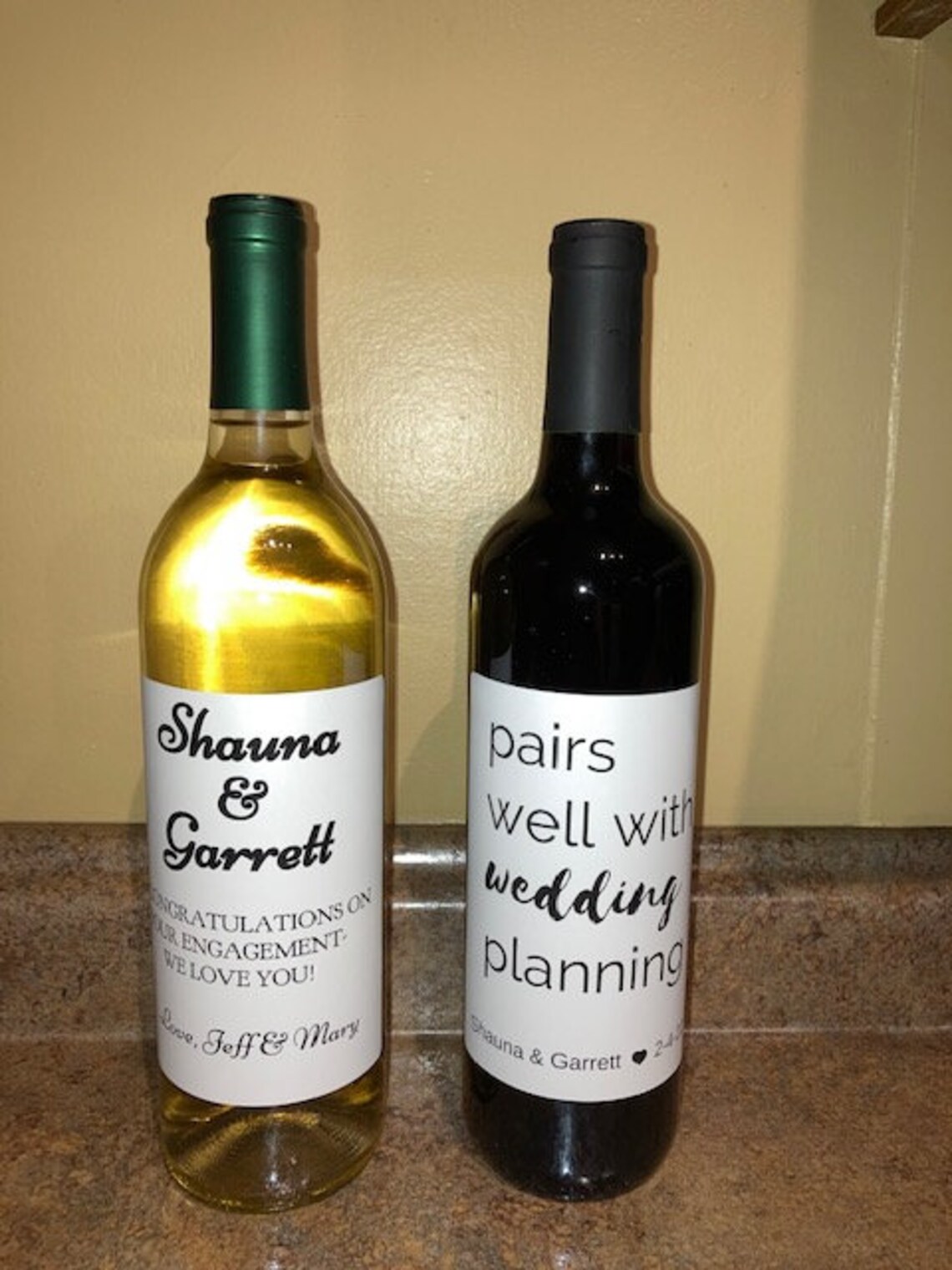 Engagement Gift Engagement Gift Ideas Wine Bottle Label Etsy