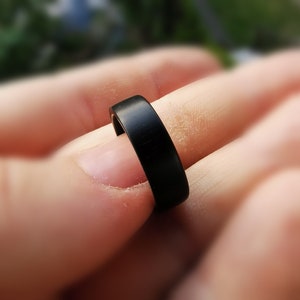 Wooden Ebony Ring Exotic Wood Ring Organic Jewelry Gift For Him And Her image 3