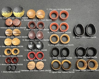Stock Plugs Ebony Plugs Olive Wood Plugs Gauges Wooden Ear Plugs