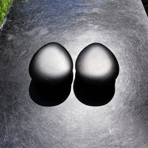 Ebony Teardrops, Convex Gauges, Wooden Ear Plugs, Black Plugs 10 mm-51 mm