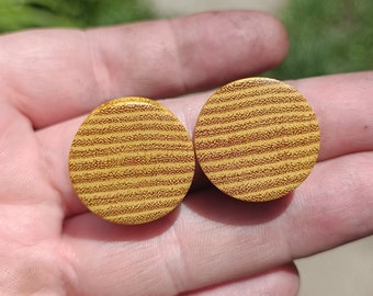 Osage Orange Wood Plugs Organic Handmade Wooden Ear Plugs Gauges PAIR 2,5 mm- 65 mm 10 g-2 9/16&quot;
